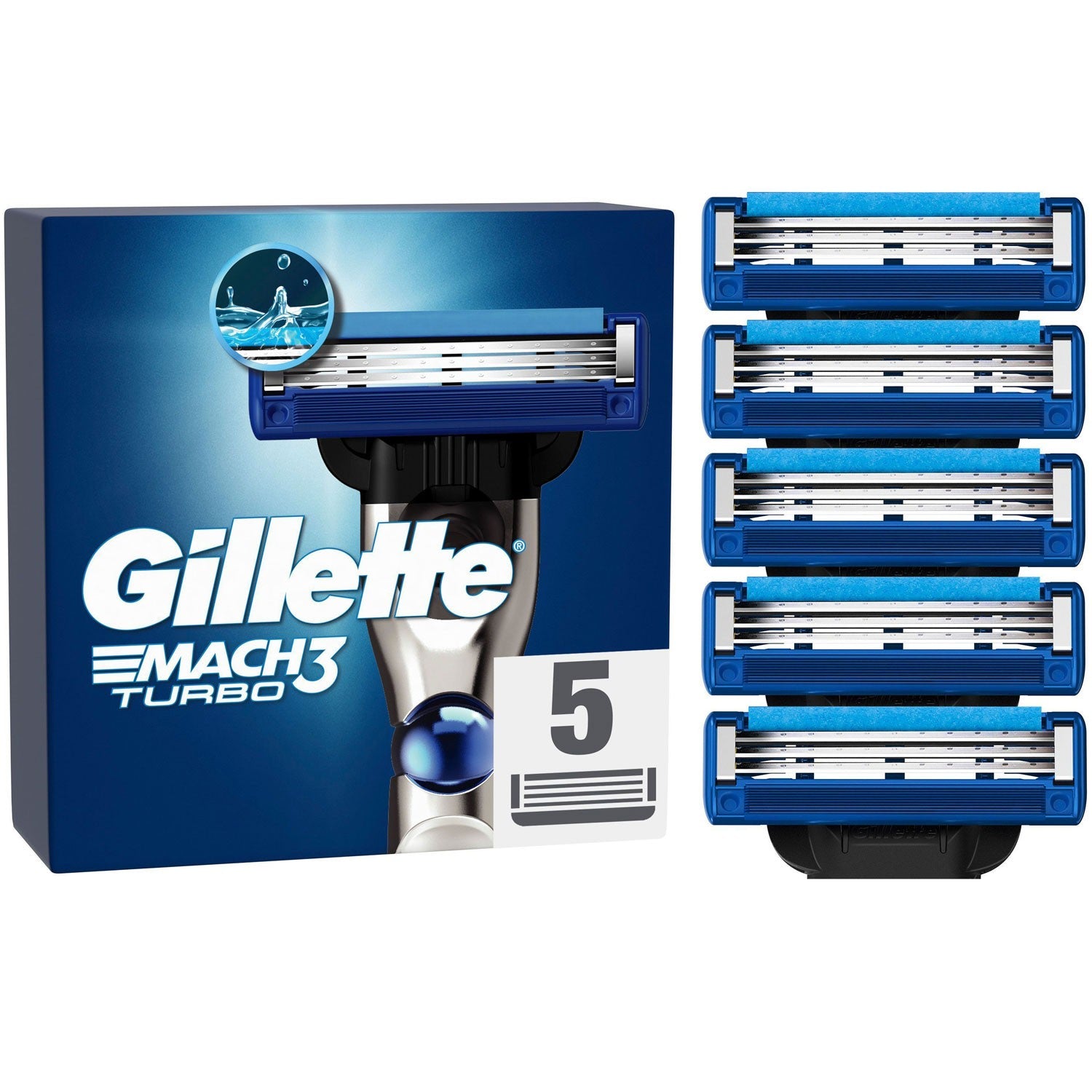 Gillette Mach3 Turbo -vaihtoterät 5 kpl