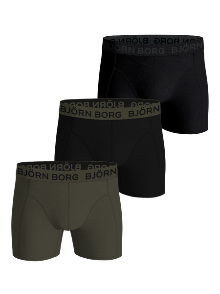 BJÖRN BORG Urheilualushousut khaki / musta