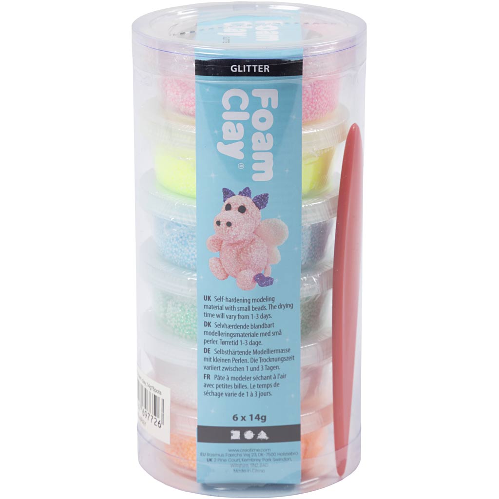 Creativ Company Foam Clay Glitter 6pack.