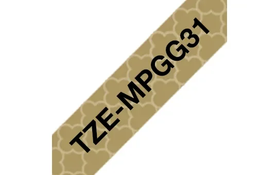 BROTHER TZEMPRG31 12 BLACK ON GOLD GEOMETRIC