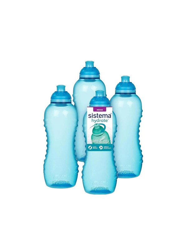 Squeeze-flaska 460 ml blå, 4-pack