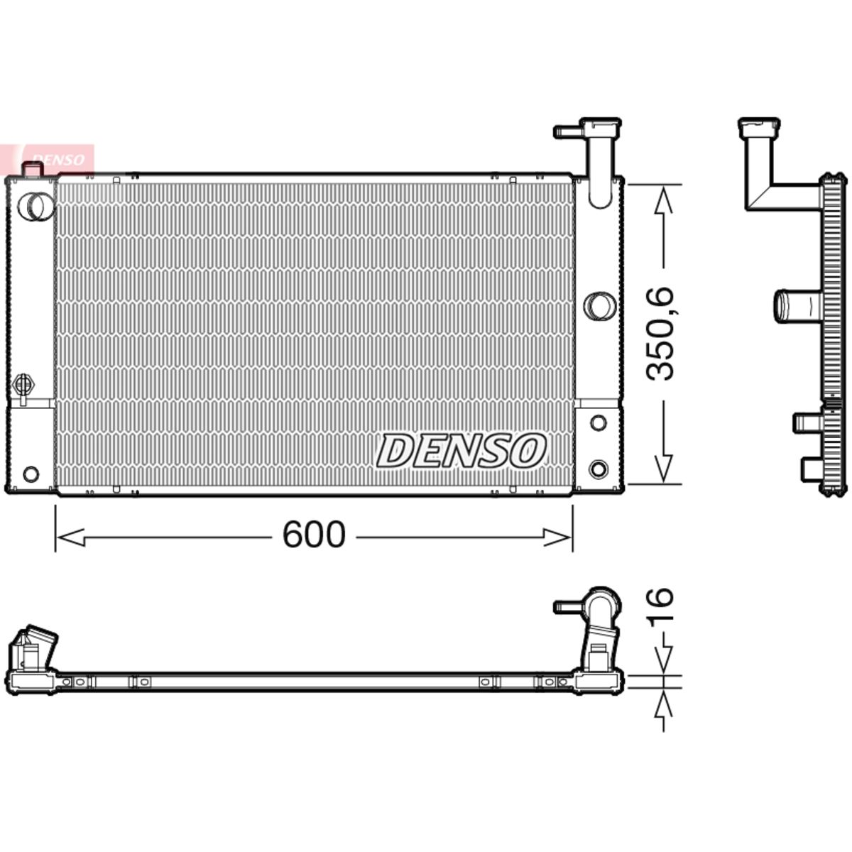 Jäähdytin, moottorin jäähdytys DENSO DRM50133