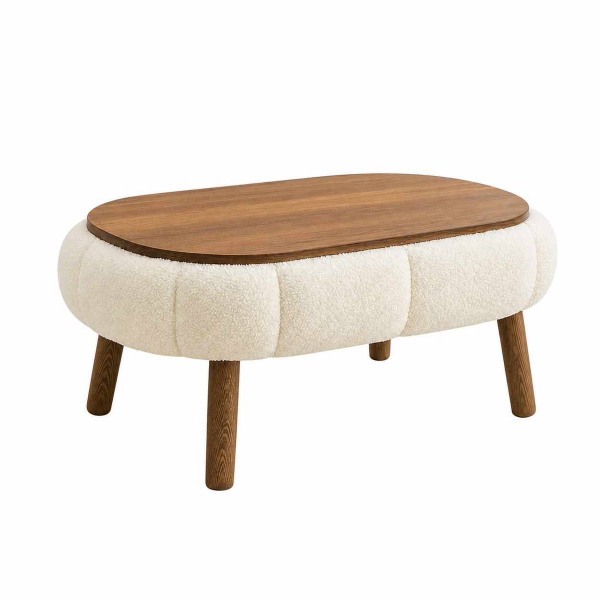 Norda Design Sohvapöytä Papatya, valkoinen, 68 × 98 × 45 cm