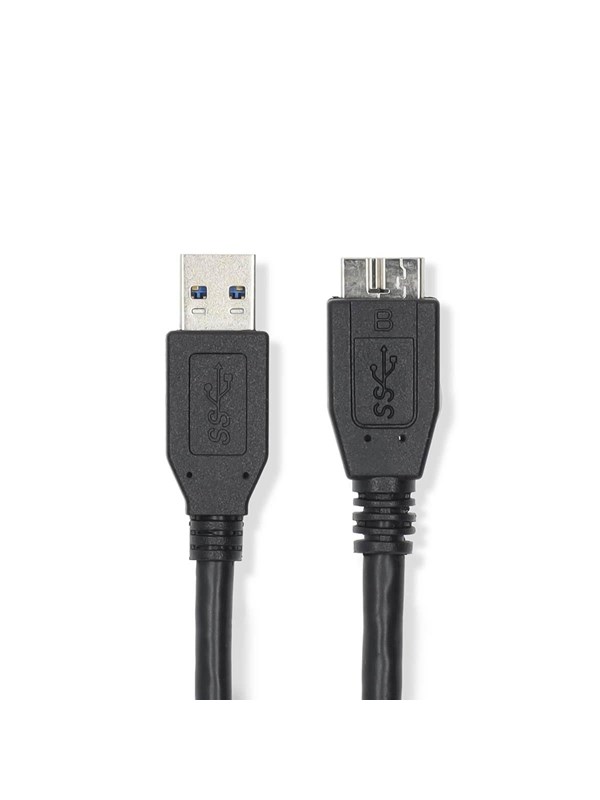 Nedis USB kaapeli | USB 3.2 Gen 1 | USB-A Uros | USB Micro-B Uros | 18 W | 5 Gbps | Niklattu | 0.50 m | Pyöreä | PVC | Musta | Label