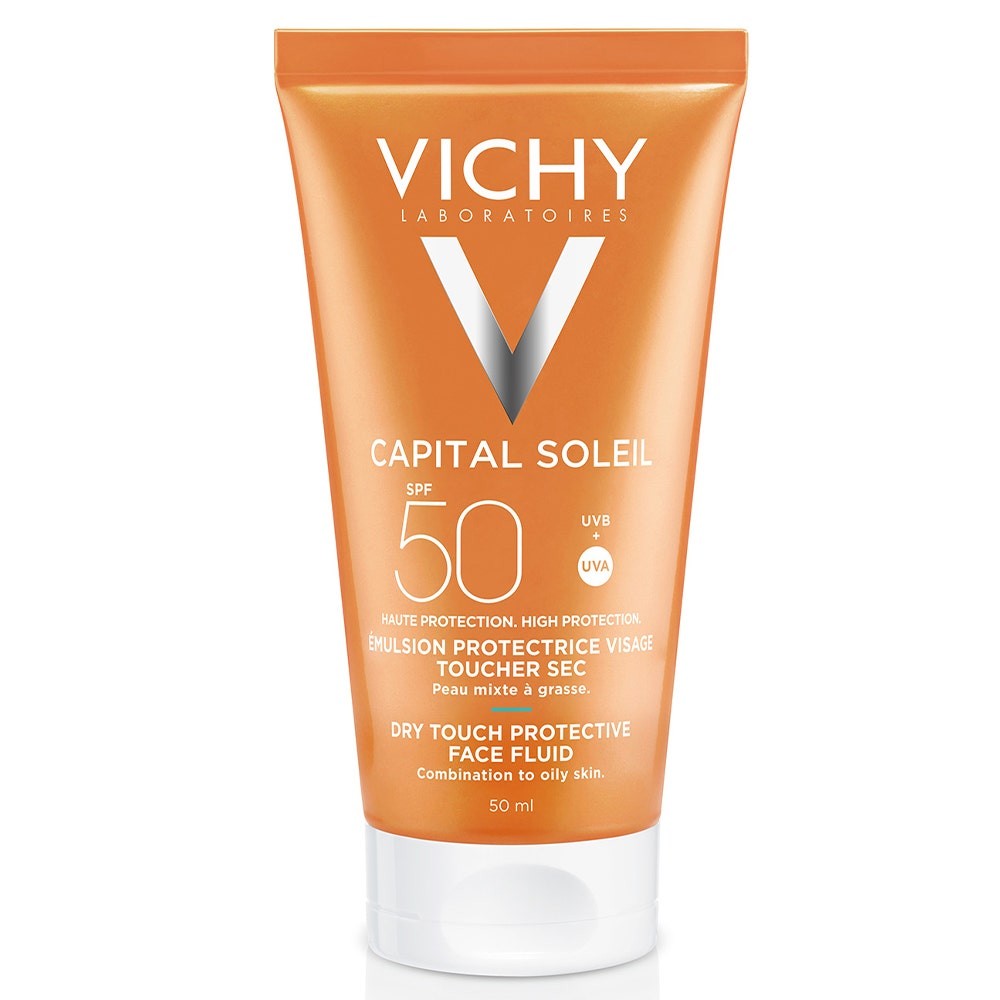 Vichy Capital Soleil Dry Touch suojaava emulsio SPF50 Anti-Shine 50ml