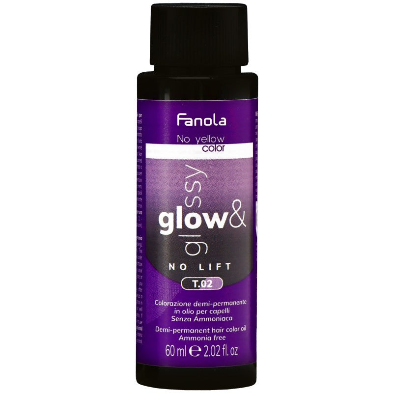 Fanola Ei keltaista Glow&Kiiltävä sävyte 60ml T.02