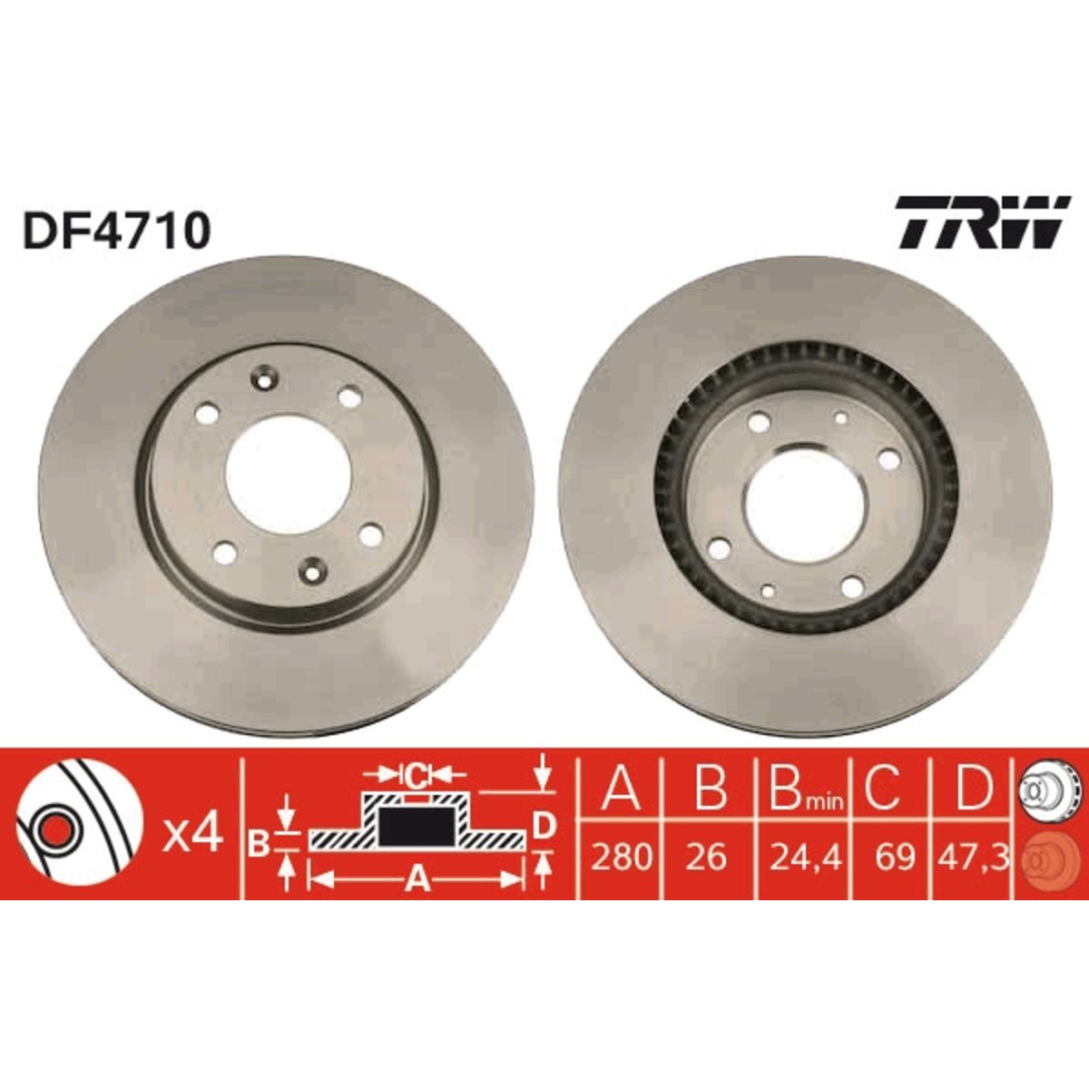 Jarrulevy TRW DF4710