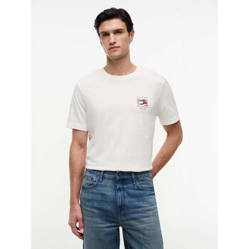 TOMMY HILFIGER Paita 'Wavy Flag' laivastonsininen / punainen / offwhite
