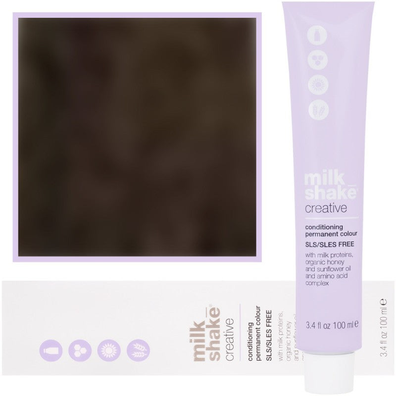 Milk Shake Creative Hair Dye 100ml, 4 väripaletti | 4N || Keskikokoinen pronssi