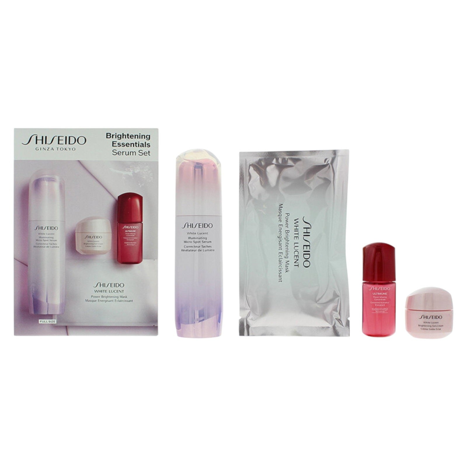 Set Shiseido: Brightening Essentials Pigment-Correcting 50 ml + Brightening Essentials Hydrating 10 ml + Brightening Essentials Hydrating Gel 15 ml +
