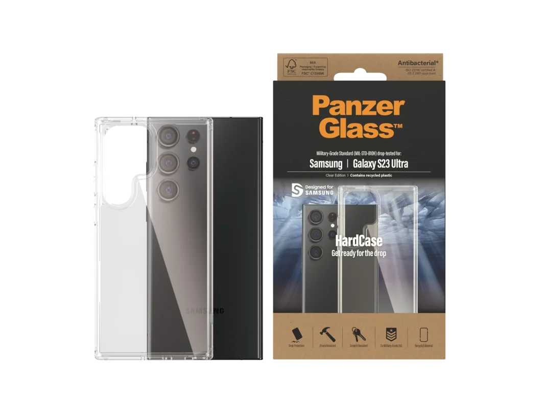 PanzerGlass ® HardCase Transparent Samsung Galaxy S23 Ultra, Suojus, Samsung, Samsung - Galaxy S23 Ultra, Läpinäkyvä