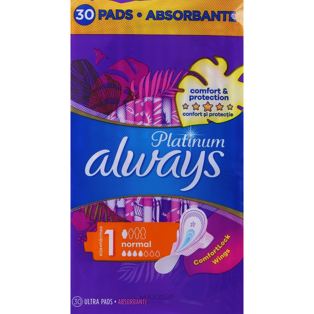 Always Platinum Normaali Koko 1 terveyssiteet 30 kpl