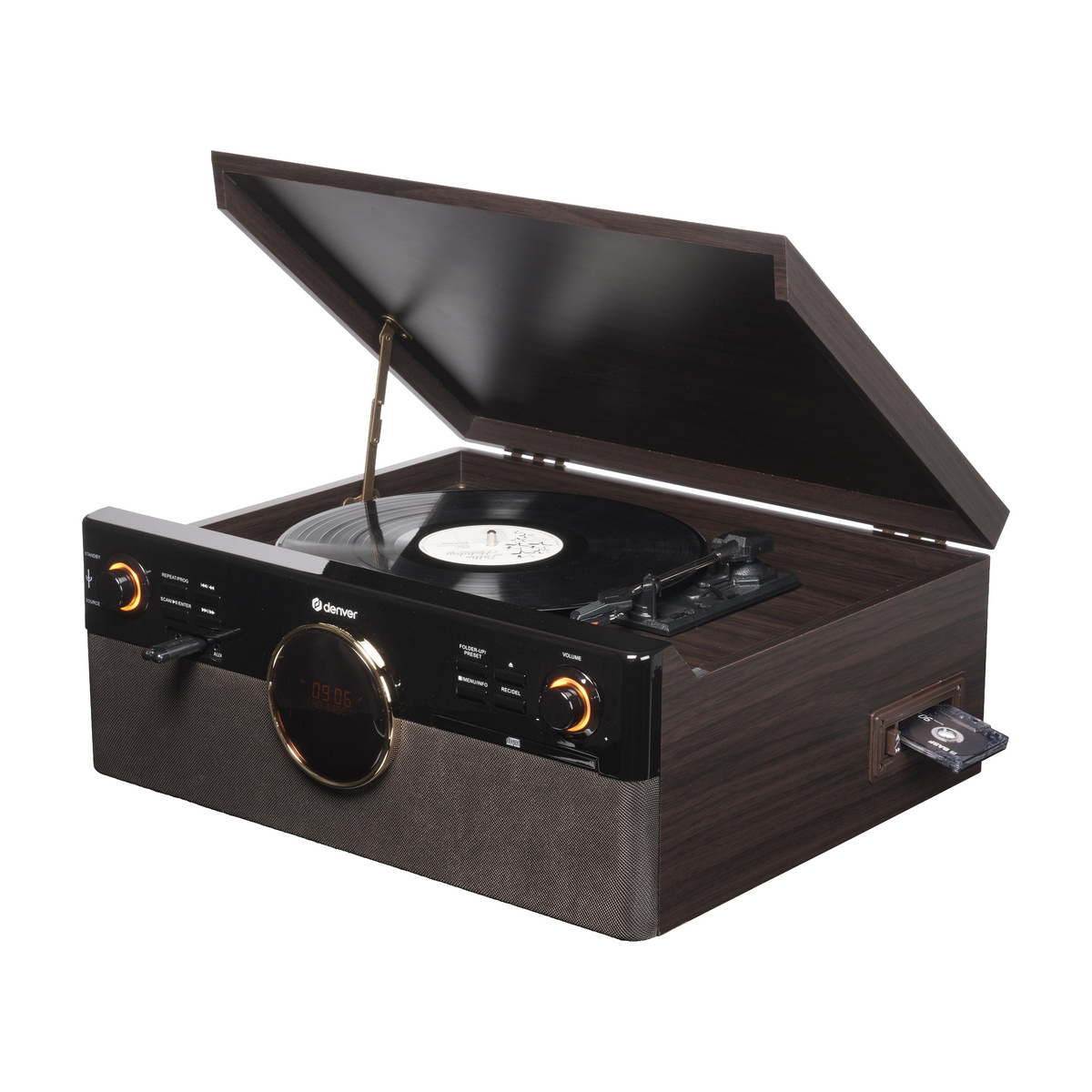 DENVER MRD-180DW DARK WOOD - Levysoitin