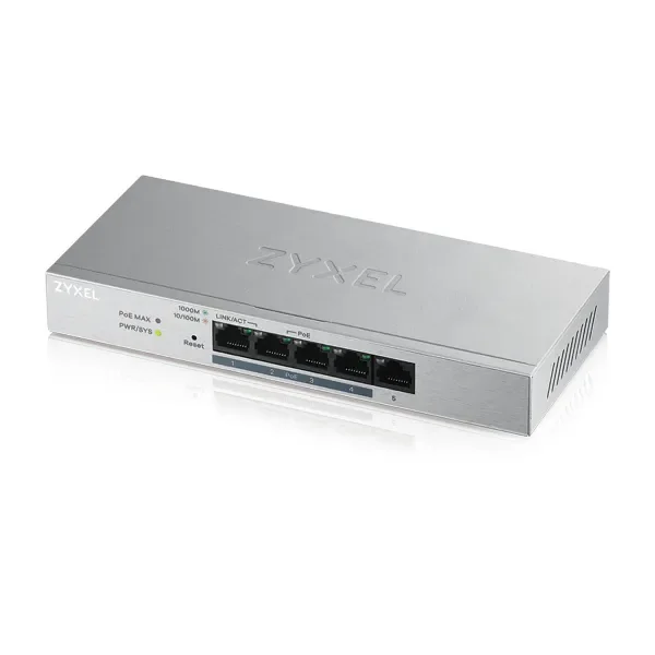 Zyxel Gs1200-5hpv2 5-port Poe 60w Switch