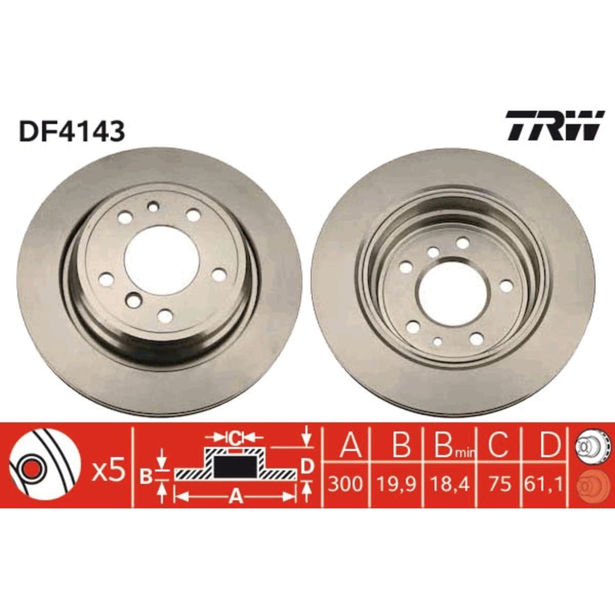 Jarrulevy TRW DF4143