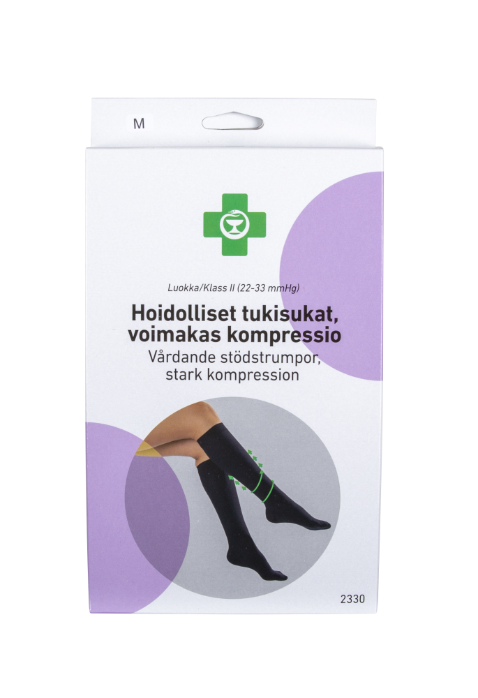 APTEEKKI hoidolliset tukisukat voimakas kompressio S 1 pari, musta