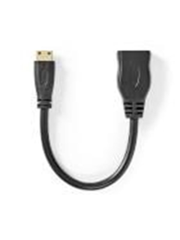 Nedis High Speed HDMI Cable with Ethernet | 4K@30Hz | 10.2 Gbps | 0.20 m | Round | PVC | Black