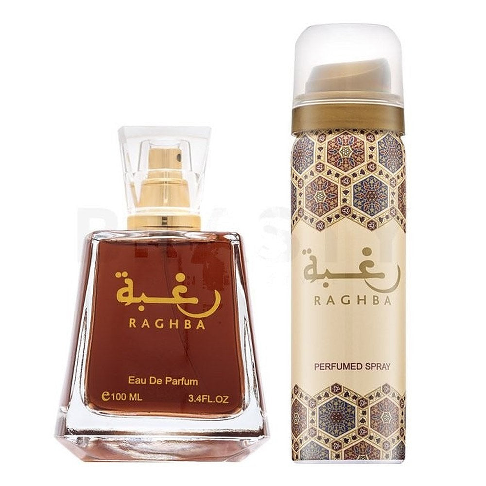 Lattafa hajuvedet Raghbaset EDP 100 ml ja deodorantti 50 ml