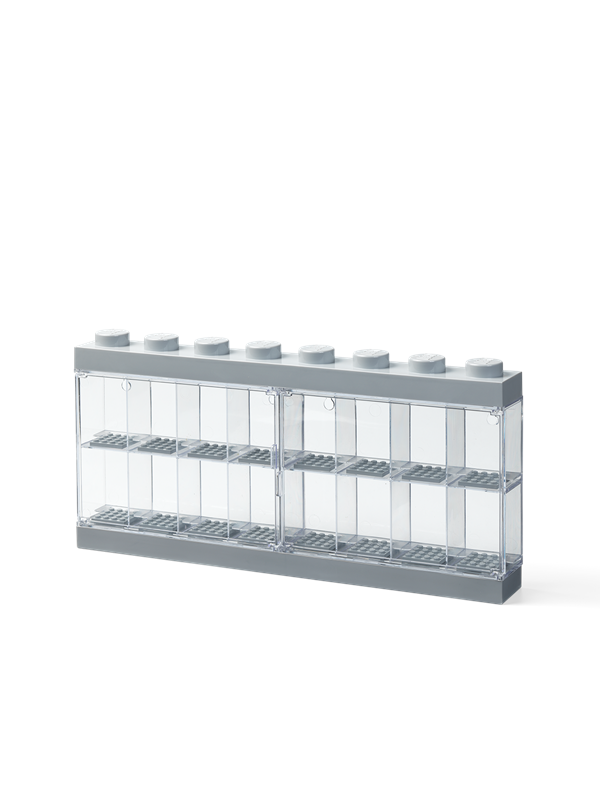 LEGO MINIFIGURE DISPLAY CASE 16 - Harmaa