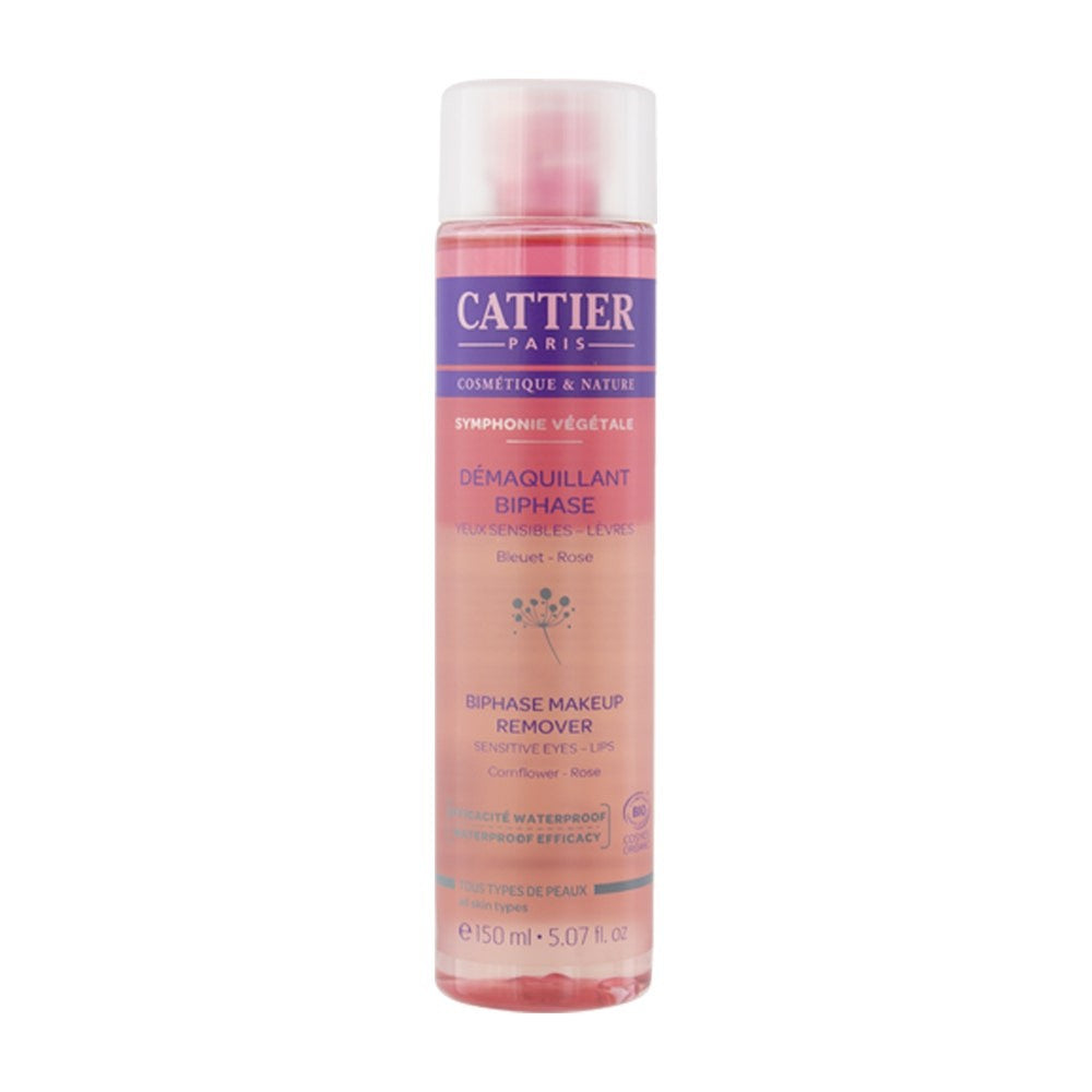 Cattier Symphony Vegetable Biphase -meikinpoistoaine herkille silmille ja huulille ORGANIC 150ml