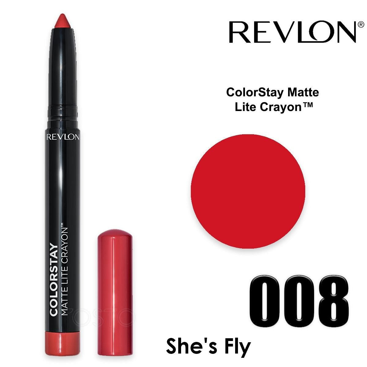 Revlon Colorstay Matte Lite Crayon She's Fly — Rossetto Liquido