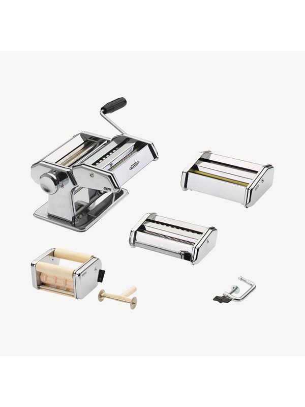 GEFU 28300, Käsikäyttöinen pastakone, Lasagne, Ravioli, Spagetti, Tagliatelle, Ruostumaton teräs