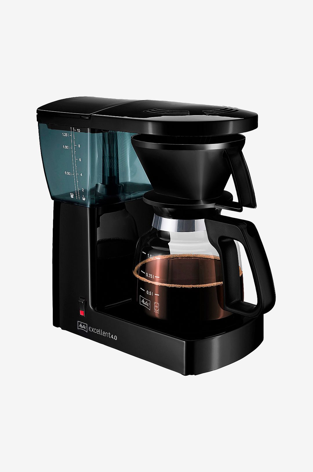 Melitta Excellent 4.0 10 kupin -kahvinkeitin, musta