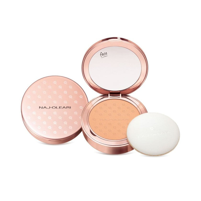 Naj·Oleari Skin Caress Uniforming Compact Powder 02 - Peach Pink