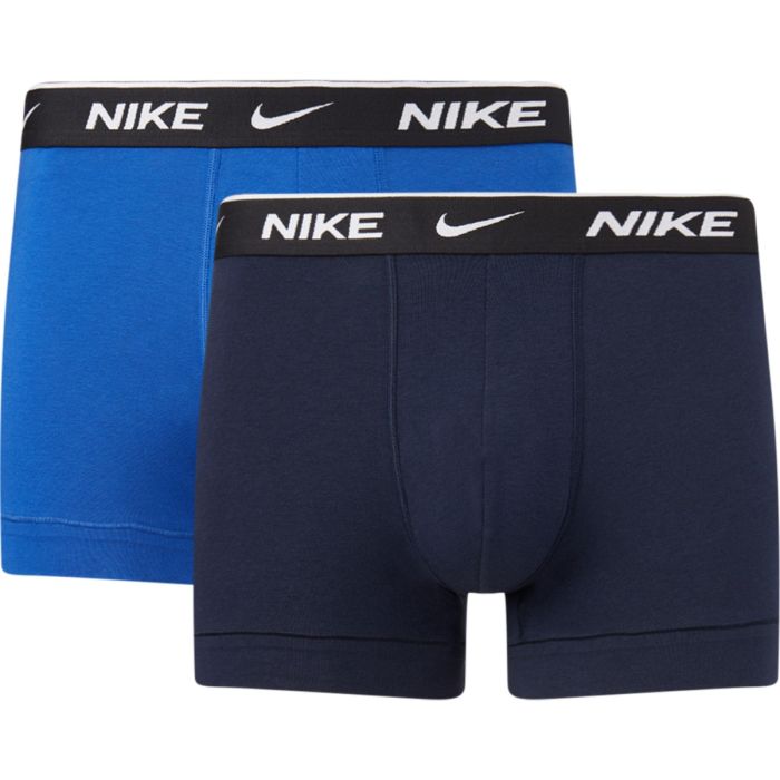 Nike Essential Cotton Stretch Trunk 2PK K. XL Sininen Miehet