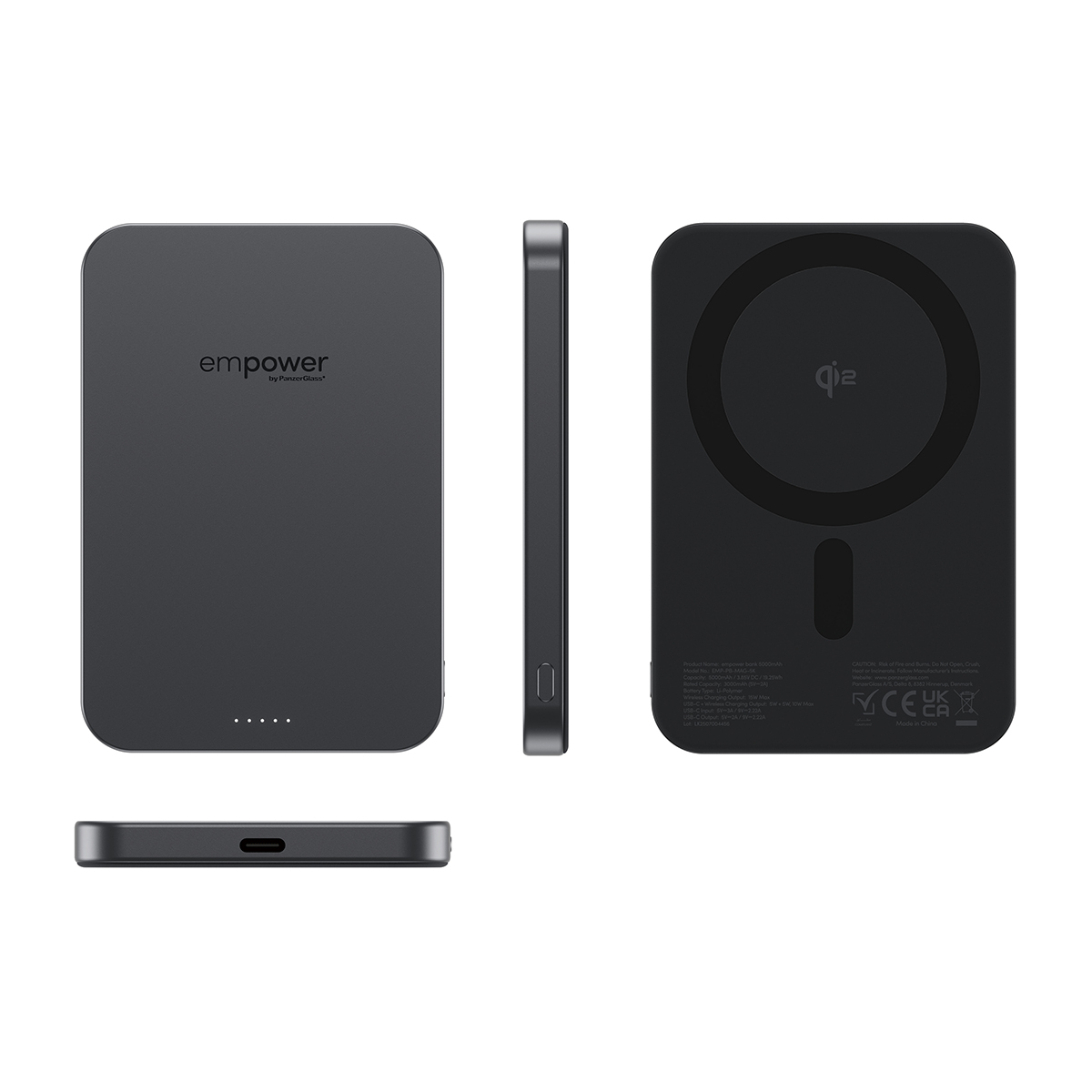 empower by PanzerGlass empower Bank | 5000mAh | Space Black - 5000 mAh