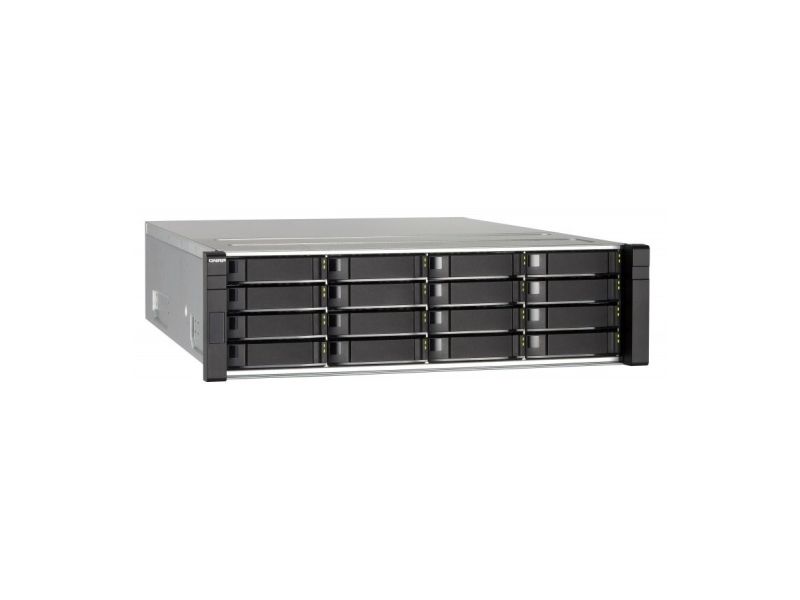 QNAP TS-H2490FU-7302P-128G - Verkkotallennuslaite, Musta, Harmaa