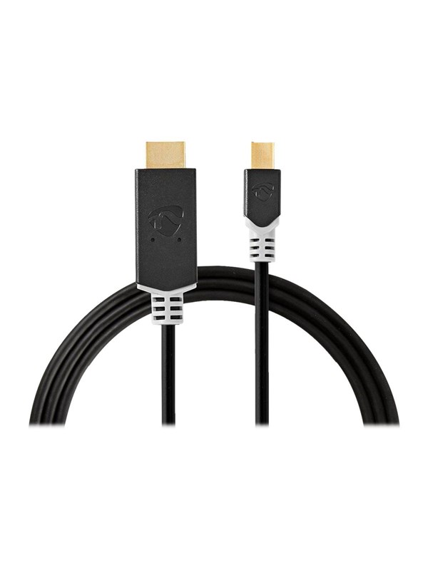 Nedis Mini DisplayPort kaapeli | DisplayPort 1.4 | Mini DisplayPort Uros | HDMITM liitin | 48 Gbps | Kullattu | 2.00 m | Pyöreä | PVC | Antrasiitti | Muovipussi
