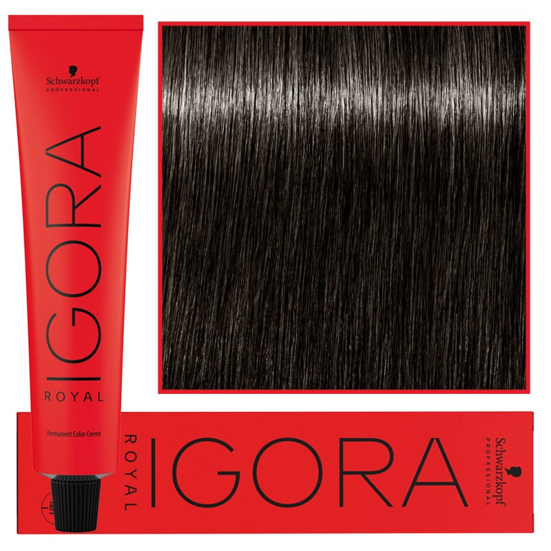Schwarzkopf Professional Igora Royal Pysyvä hiusväri 60 ml 5-13 | Vaalea tuhkanruskea matta