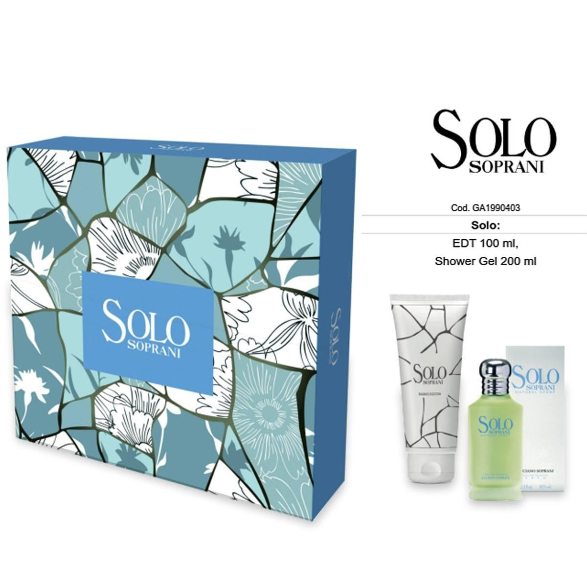 Luciano Soprani Solo Bianco: Edt 100 Ml+ Suihkugeeli 200Ml