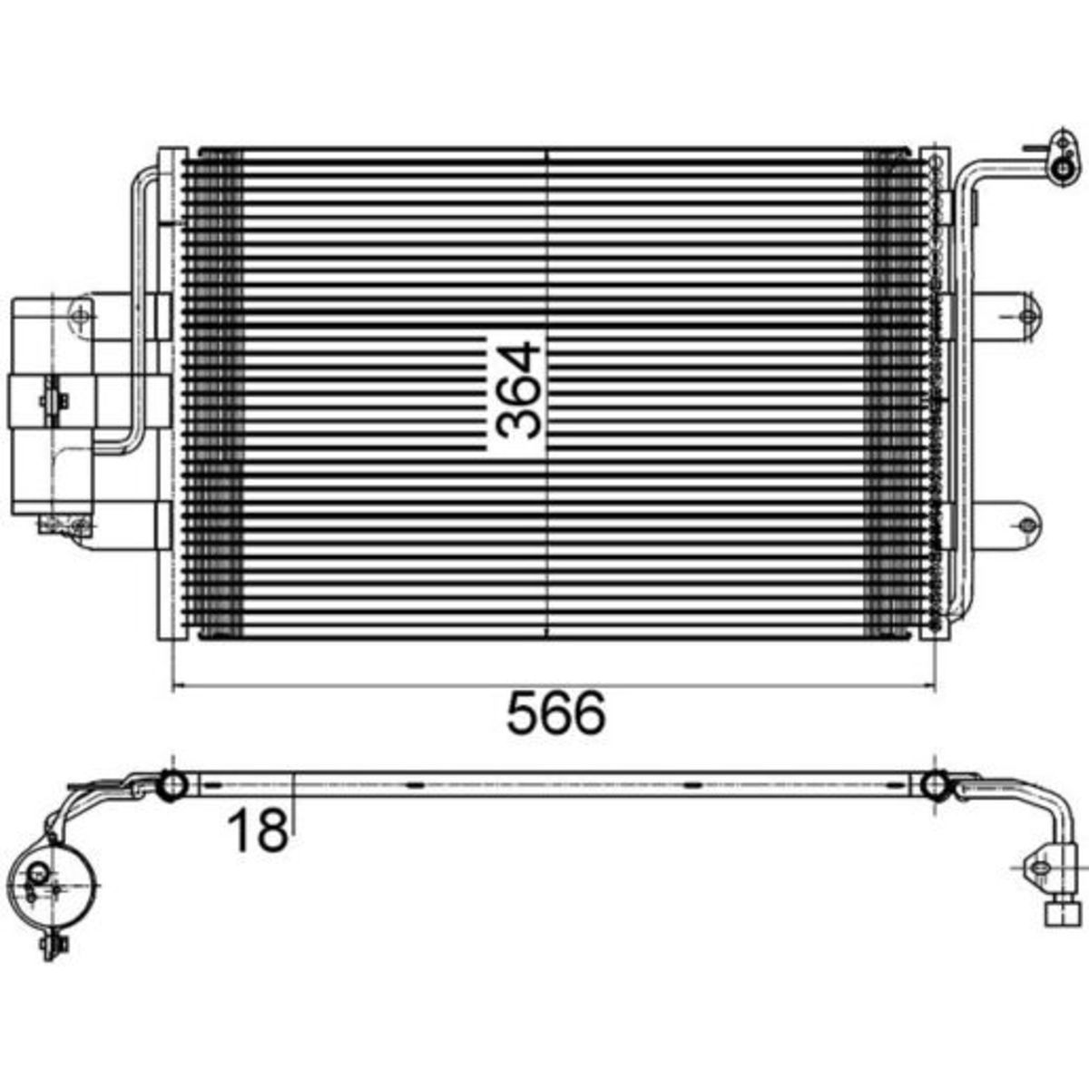 Lauhdutin, ilmastointilaite MAHLE AC 180 000S