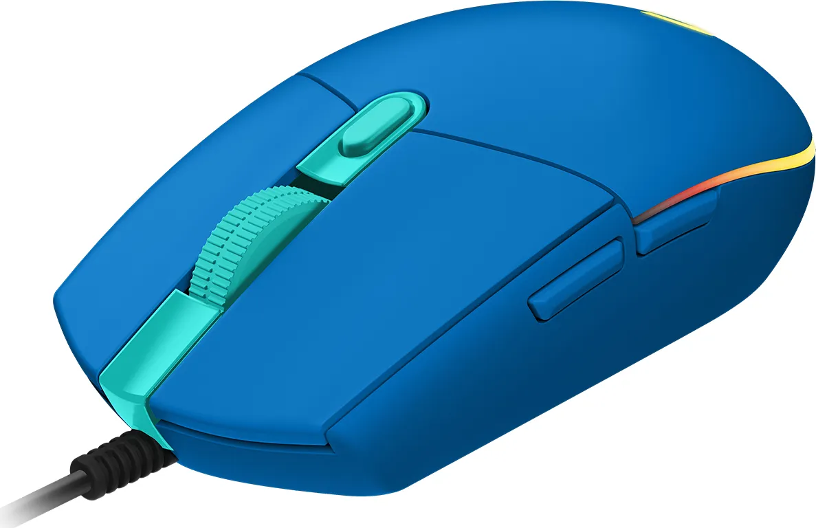 Logitech G102 LIGHTSYNC - Sininen - Pelihiiri - Optinen - 6 painiketta - Musta RGB-valolla