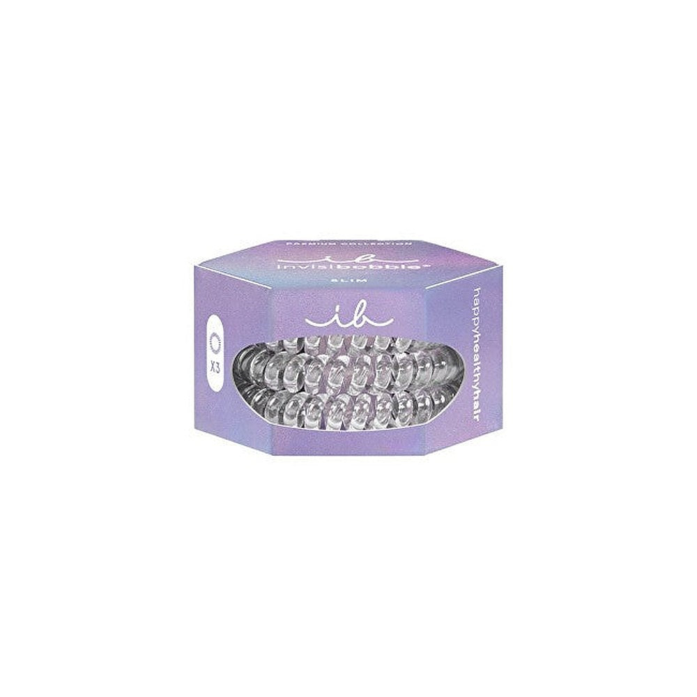 Invisibobble Ohut Premium-kristalli Clear - Hiuspanta (3 kpl)