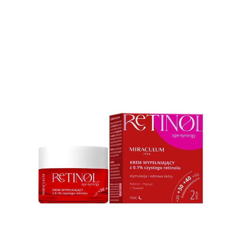 Miraculum Retinol Age-Synergy Filler Cream — yövoide puhtaalla retinolilla 0,1%, 50 ml