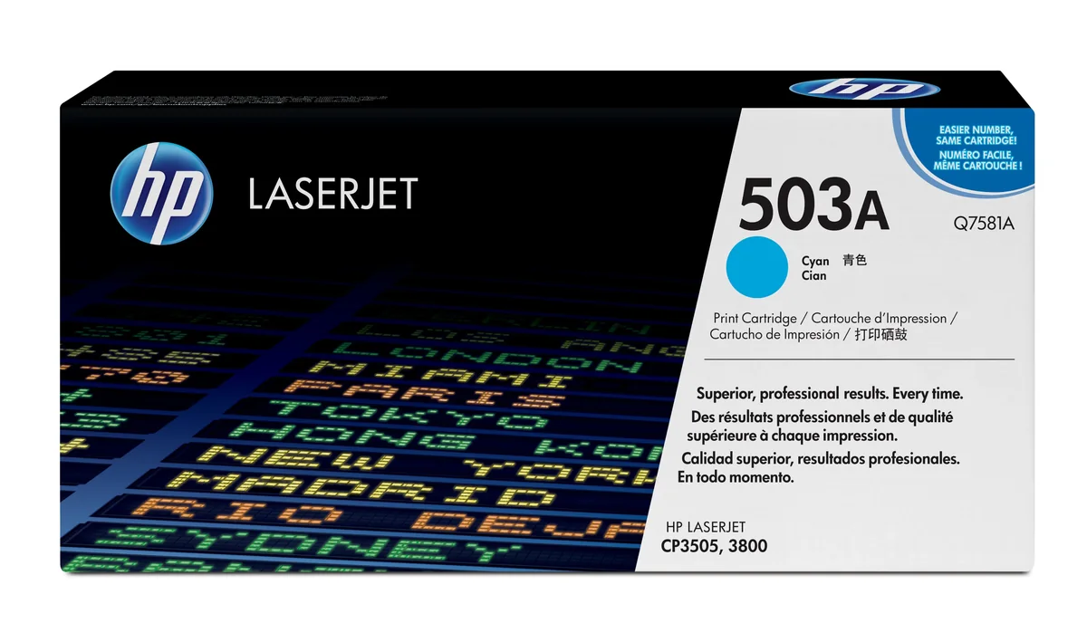HP 503A-laservärikasetti, syaani