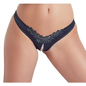 Cottelli Collection Devil - Open crotch string with pearls