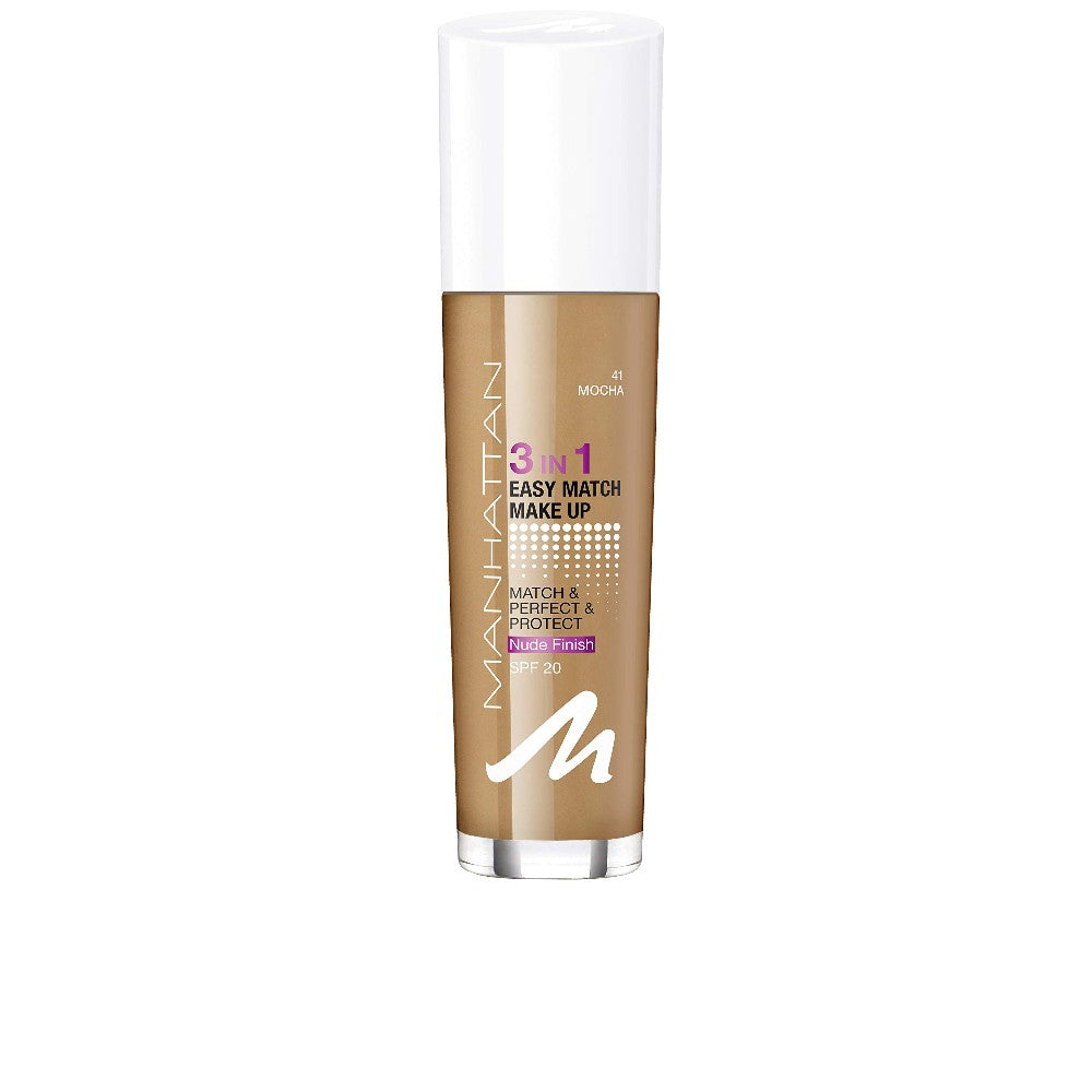 Manhattan Easy Match 3 In 1 Liquid Foundation 41 Moka SPF 20 30 ml