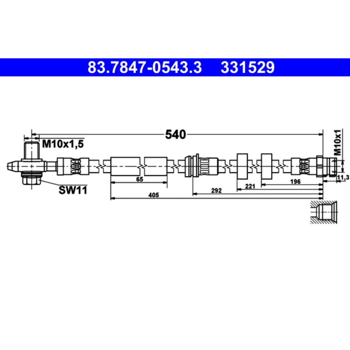 Jarruletku ATE 83.7847-0543.3