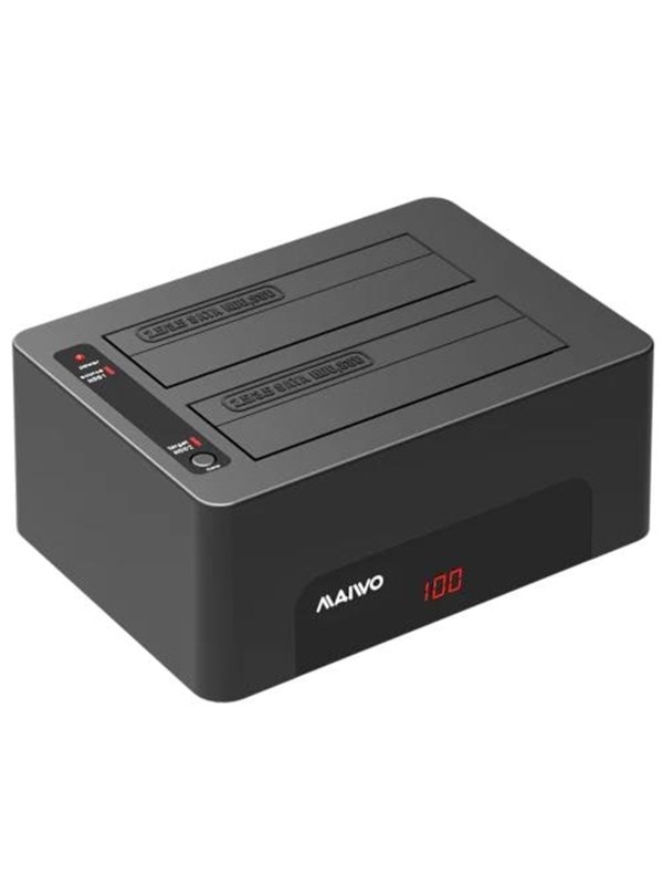 Two bay HDD/SSD docking station, USB 3.1 Gen 1, USB-A, 5 Gbps, black