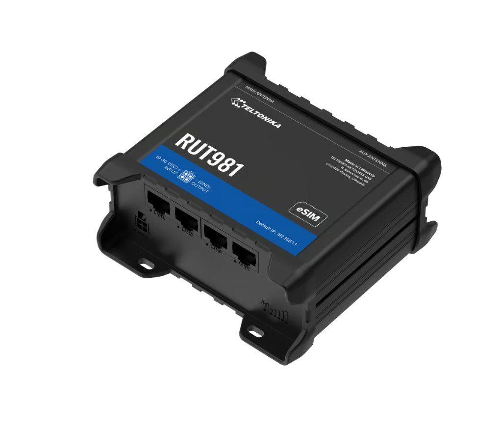 Teltonika RUT981 - wireless router - WWAN - Wi-Fi - 2G 3G 4G - DIN rail mountable surface-mountable wall-mountable - Wireless router N Standard - 802.11n