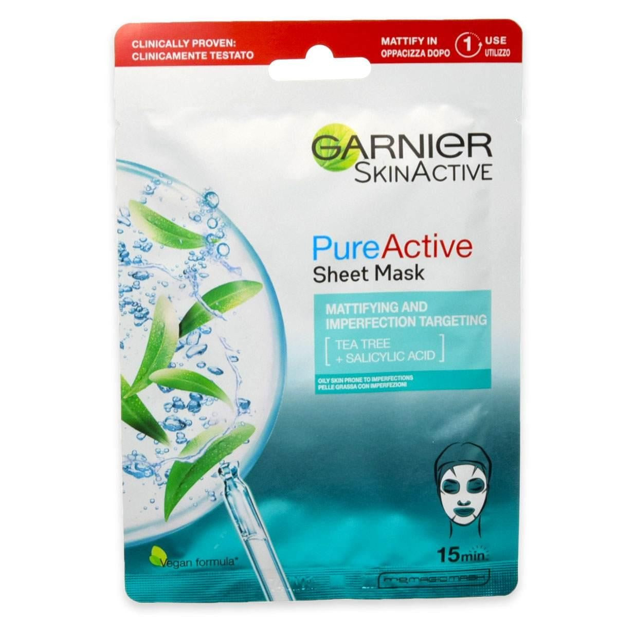 Garnier Skin Active Kangasnaamio Pure Mattifying Tea Tree