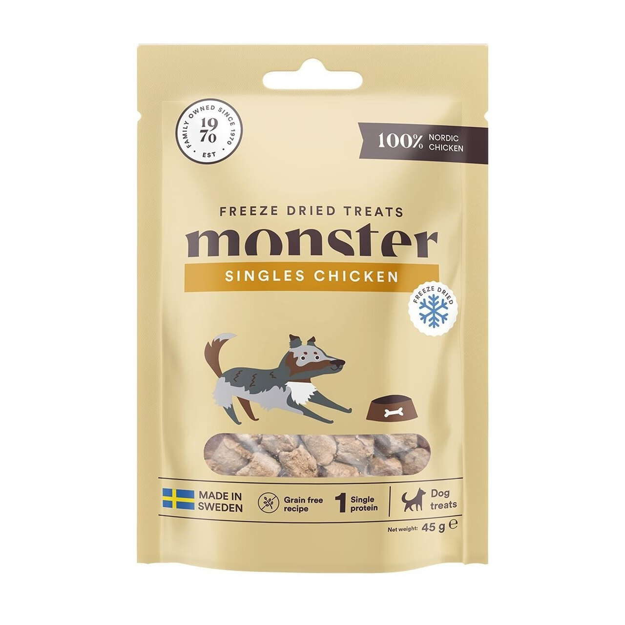 Monster Dog Treats Freeze Dried Chicken 45 g