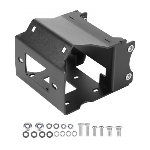 VEVOR Winch Mount, Winch Capacity of 907-1633 kg, Trailer Hitch Winch Mount for Select Polaris Sportsman Models (2009 and Newer), 2 Mounting Hole Design, Powder Coated Steel, Fit for Desert Rescue