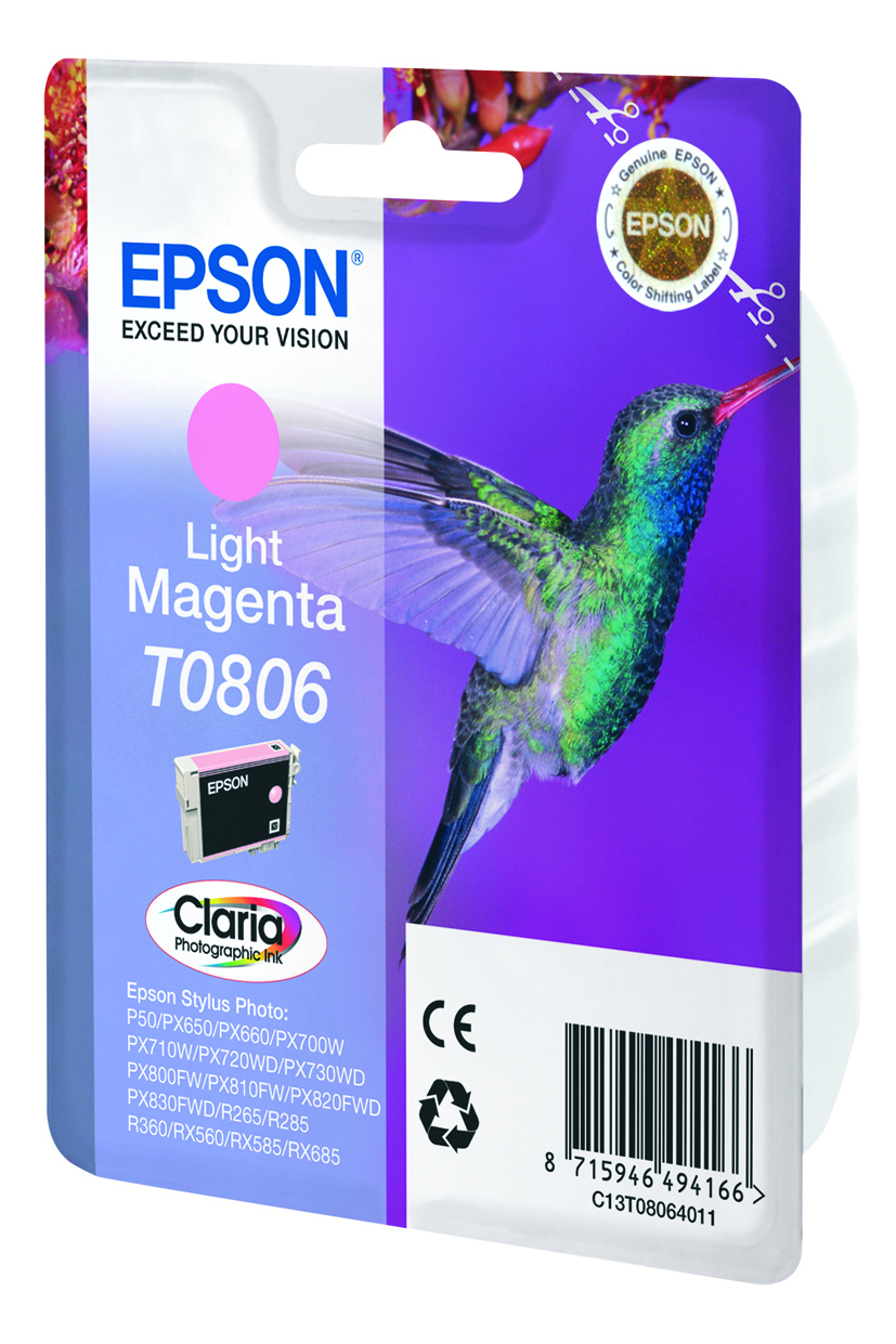 Epson Musteet C13T08064011 T0806 Vaalean Magenta Hummingbird