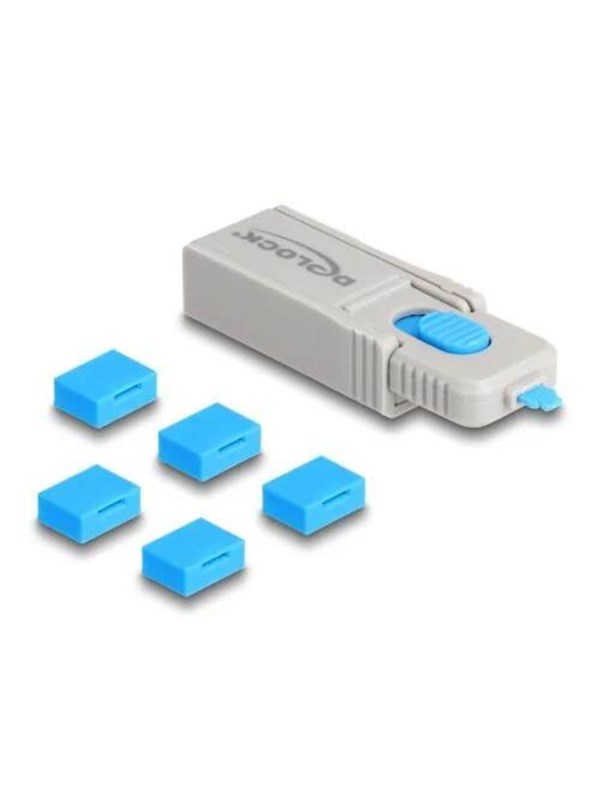DeLOCK USB Port Blocker Set for USB Type-A female port 5 pieces