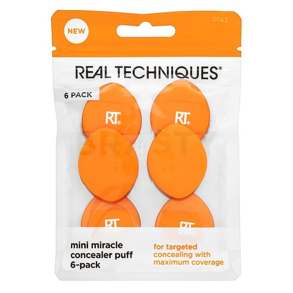 Real Techniques Mini Miracle Concealer Puff Pack 6 kappaletta